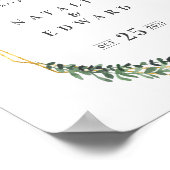 Poster Vert aquarelle géométrique or (Coin)