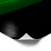 Poster vert aurora-boréal (Coin)