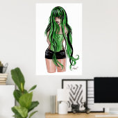 Poster Vert avec envie (Bureau à domicile)