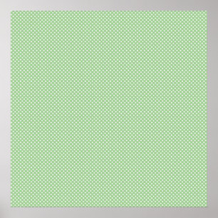 Poster Vert avec points blancs simples