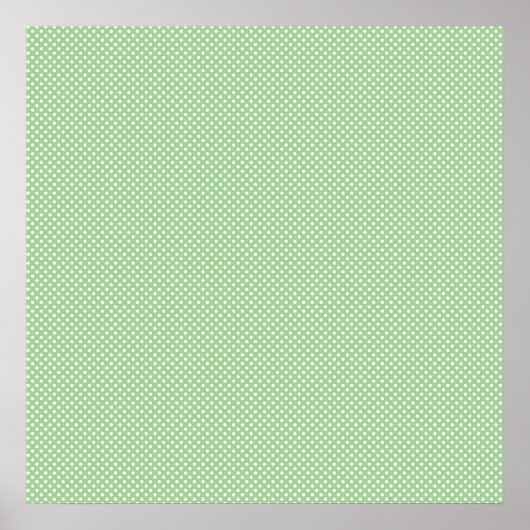 Poster Vert avec points blancs simples (Devant)