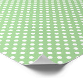 Poster Vert avec points blancs simples (Coin)