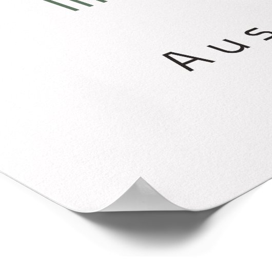 Poster vert Bauhaus Sage (Coin)