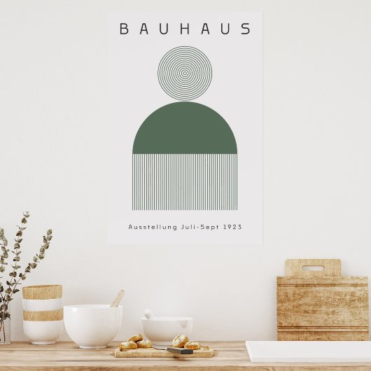 Poster vert Bauhaus Sage (Cuisine)