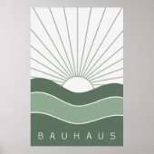 Poster vert Bauhaus Sage (Devant)
