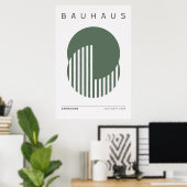 Poster vert Bauhaus Sage (Bureau à domicile)