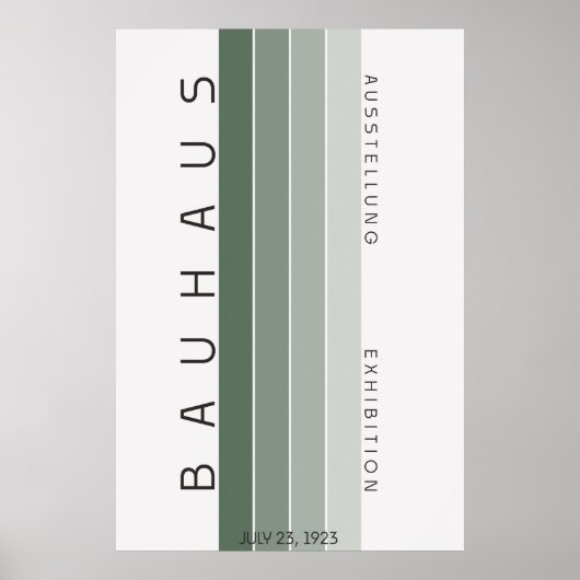 Poster vert Bauhaus Sage (Devant)