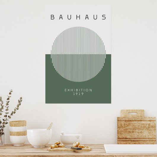 Poster vert Bauhaus Sage (Cuisine)