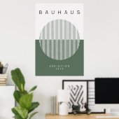 Poster vert Bauhaus Sage (Bureau à domicile)