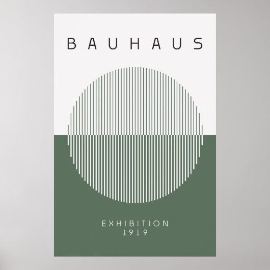 Poster vert Bauhaus Sage (Devant)