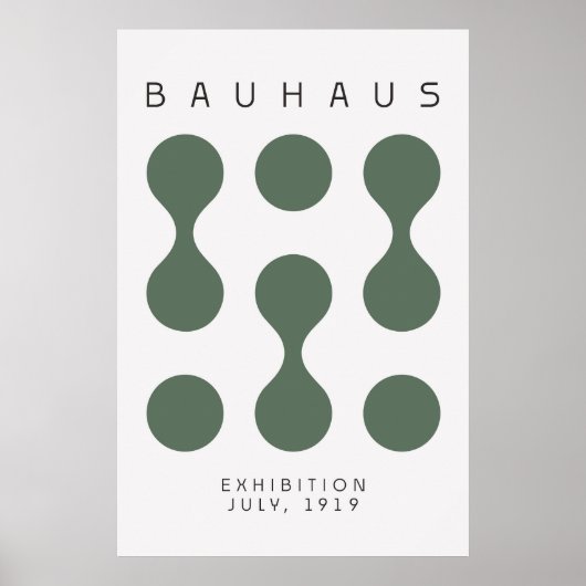 Poster vert Bauhaus Sage (Devant)
