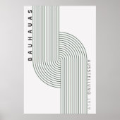 Poster vert Bauhaus Sage (Devant)