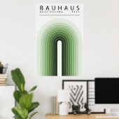 Poster vert Bauhaus Sage (Bureau à domicile)