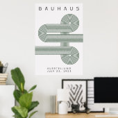 Poster vert Bauhaus Sage (Bureau à domicile)