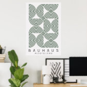 Poster vert Bauhaus Sage (Bureau à domicile)