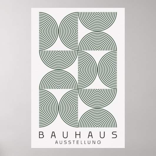 Poster vert Bauhaus Sage (Devant)