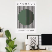 Poster vert Bauhaus Sage (Bureau à domicile)