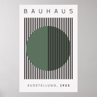 Poster vert Bauhaus Sage