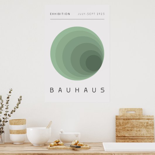Poster vert Bauhaus Sage (Cuisine)