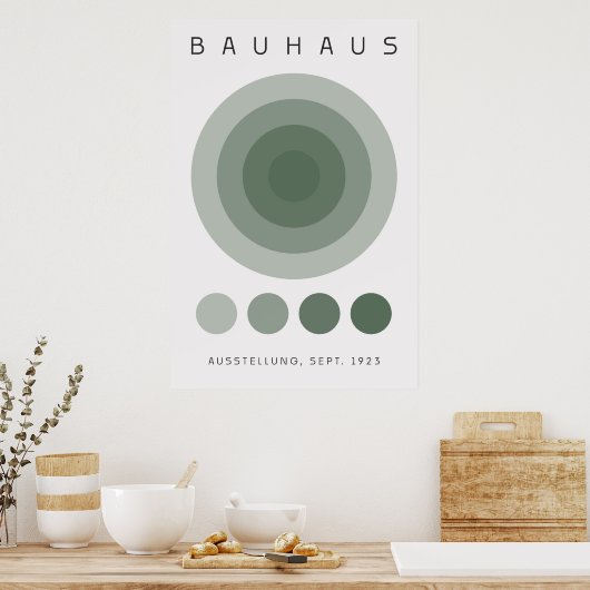 Poster vert Bauhaus Sage (Cuisine)