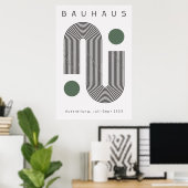 Poster vert Bauhaus Sage (Bureau à domicile)