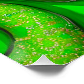 Poster Vert beignets colorés (Coin)