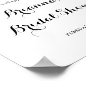 Poster Vert Blanc Automne Fête des mariées Florale Bienve (Coin)