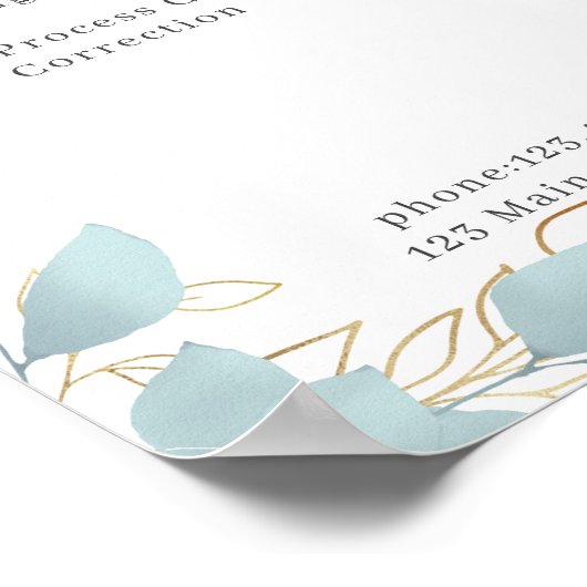 Poster vert blanc moderne (Coin)