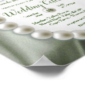 Poster Vert, Bleu, Ivoire, Soie Or & Perle, Mariage (Coin)