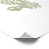 Poster vert cactus aquarelle (Coin)