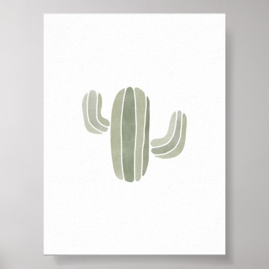 Poster vert cactus bébé (Devant)