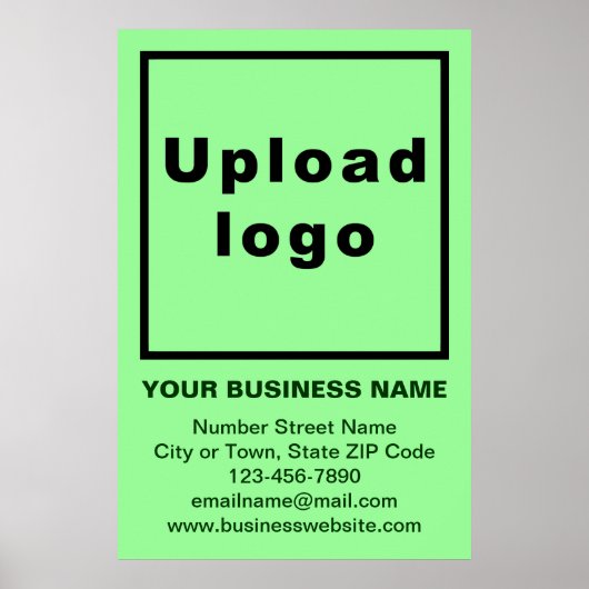 Poster vert clair de marque commerciale (Devant)