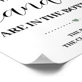 Poster Vert Combien de bonbons signe de jeu Baby shower (Coin)