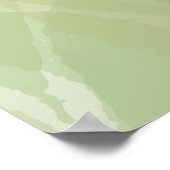 Poster Vert, cool, aquarelle tendance motif abstrait (Coin)