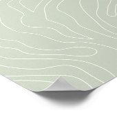 Poster Vert d'angle Abstrait minimal (Coin)