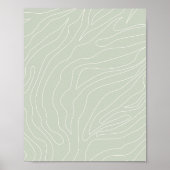 Poster Vert d'angle Abstrait minimal (Devant)