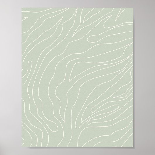 Poster Vert d'angle Abstrait minimal (Devant)
