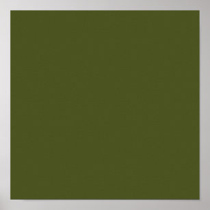 Poster Vert de l'armée (couleur solide)