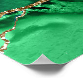 Poster Vert d'émeraude avec Agate d'or métallique (Coin)