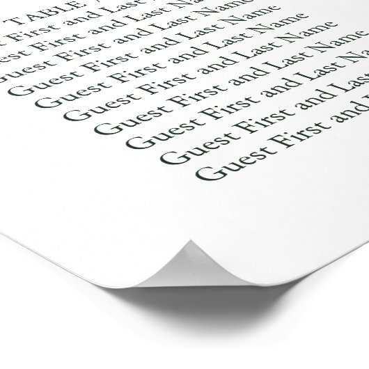 Poster Vert doré blanc | Mariage de Noël (Coin)