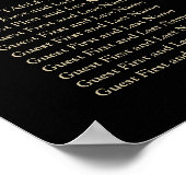 Poster Vert doré Noir | Mariage de Noël (Coin)
