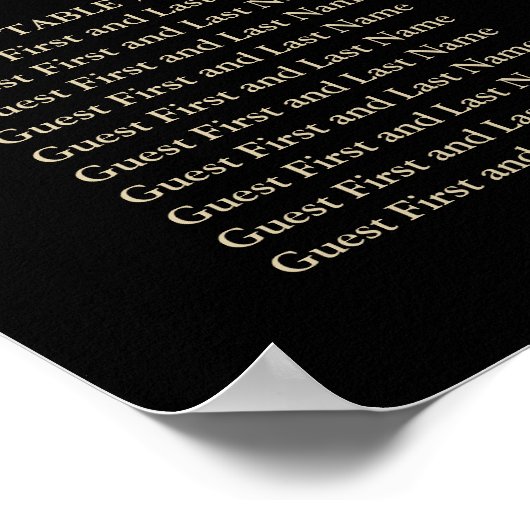 Poster Vert doré Noir | Mariage de Noël (Coin)