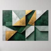 Poster Vert émeraude et or (Devant)