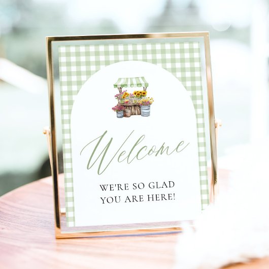 Poster Vert En vichy Fraîchement Éloigné De L'Affiche de