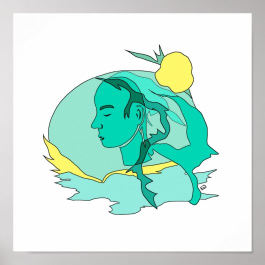 Poster vert et jaune (Devant)