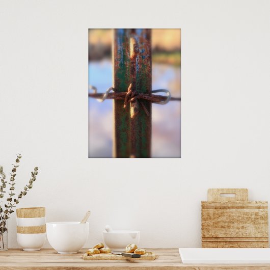 Poster Vert et rouille (Cuisine)