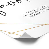 Poster Vert Eucalyptus Géométrique Mariage Faveurs (Coin)