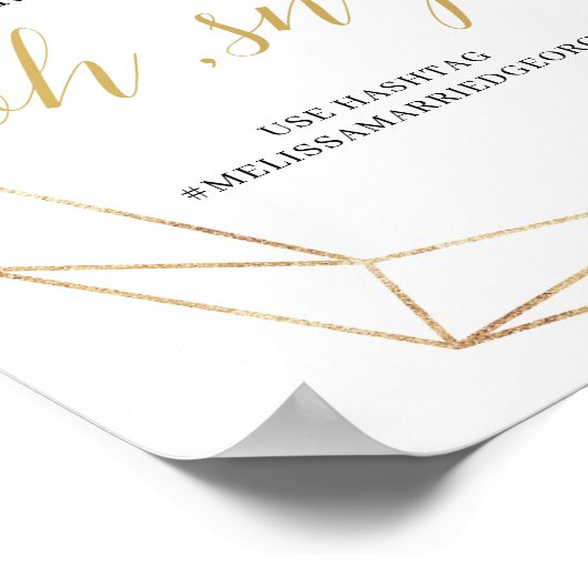 Poster Vert eucalyptus or oh snap boho signe mariage (Coin)