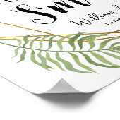 Poster Vert feuille de cristal est plus mariage ou fête (Coin)