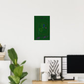 Poster Vert foncé (Bureau à domicile)
